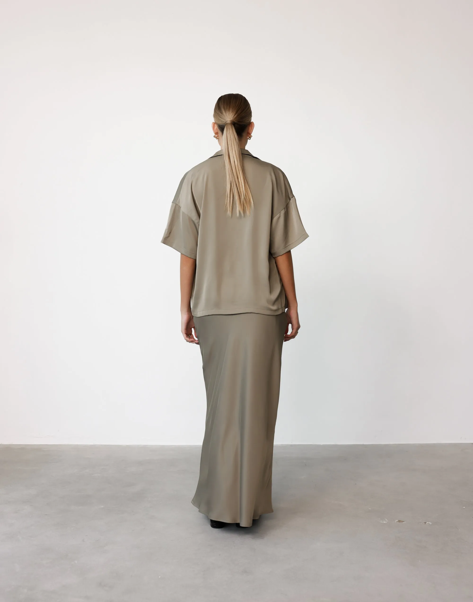 Morena Maxi Skirt (Dusty Olive) sold by Charcoal Clothing product image thumbnail 4