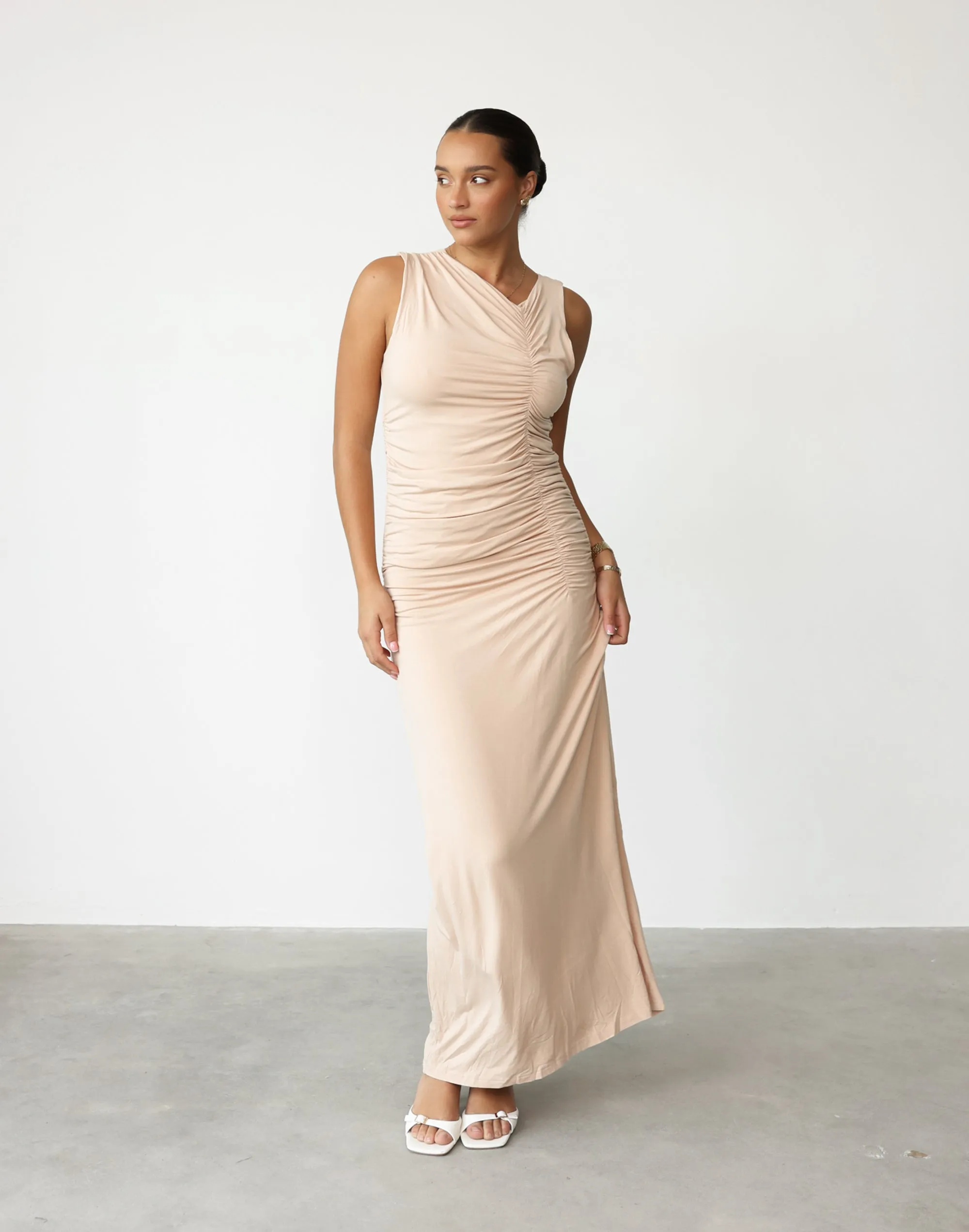 Everleigh Maxi Dress (Beige) sold by Charcoal Clothing product image thumbnail 4