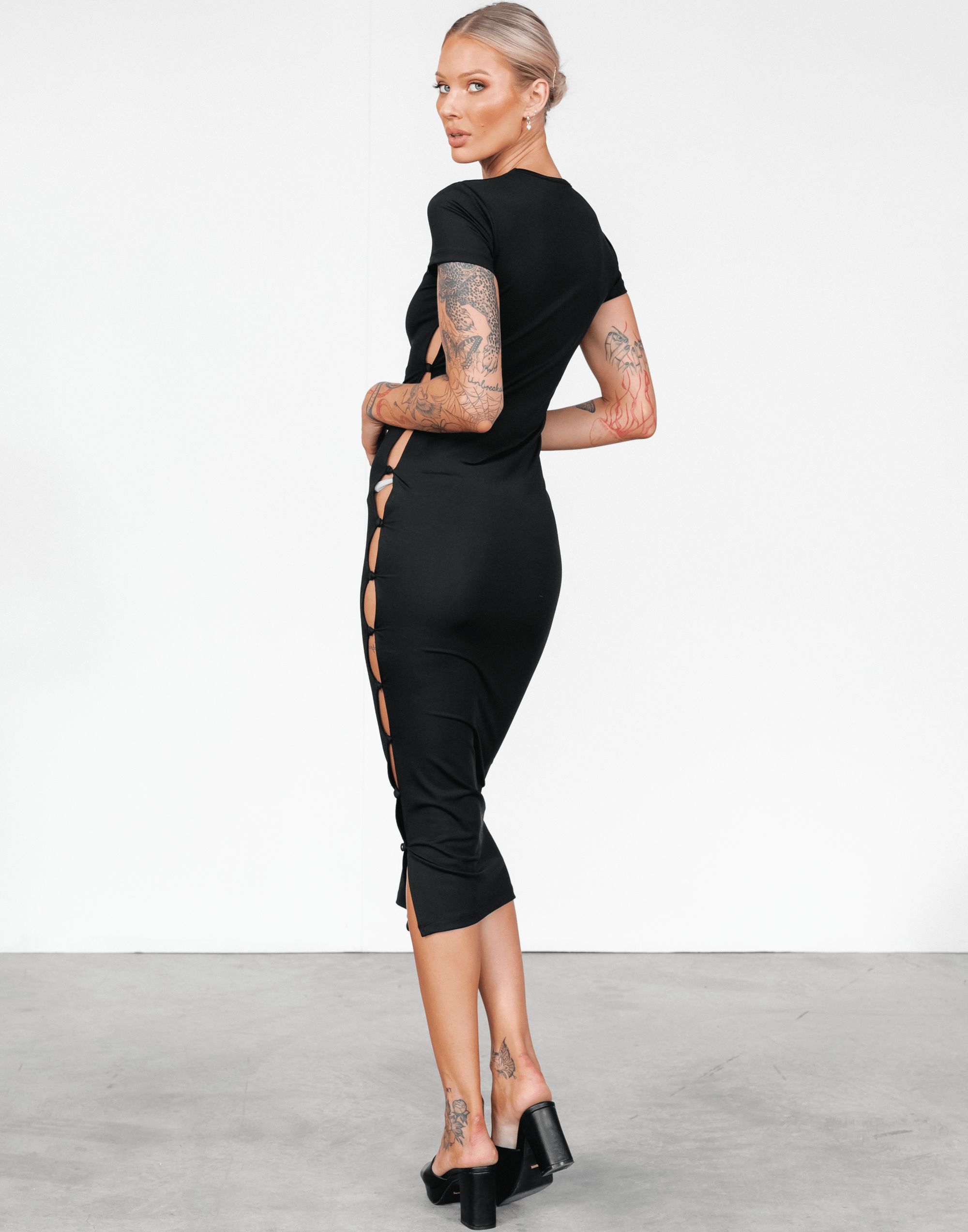 Brentwood Midi Dress (Black) - By Lioness sold by Charcoal Clothing product image thumbnail 4