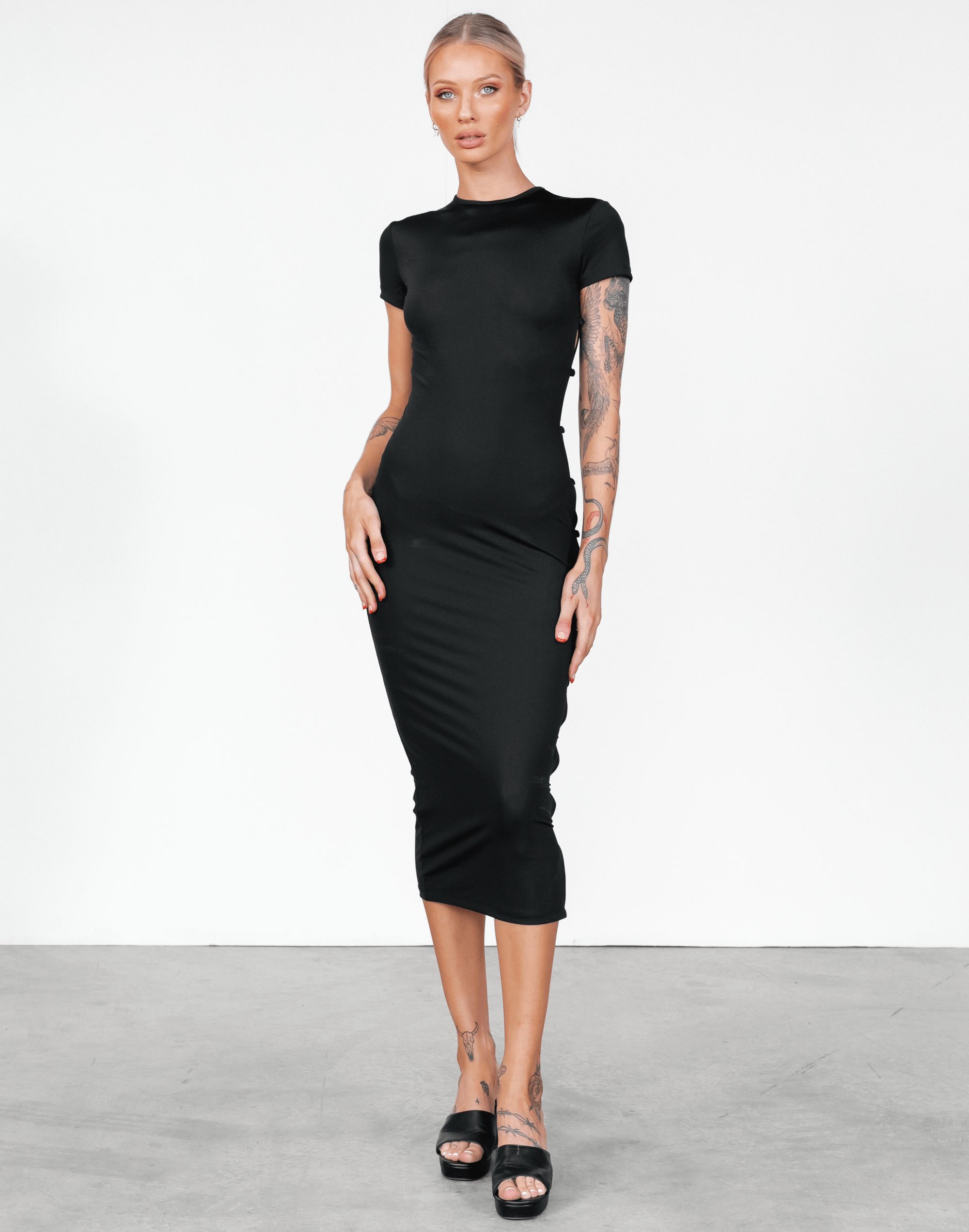 Brentwood Midi Dress (Black) - By Lioness sold by Charcoal Clothing product image thumbnail 5