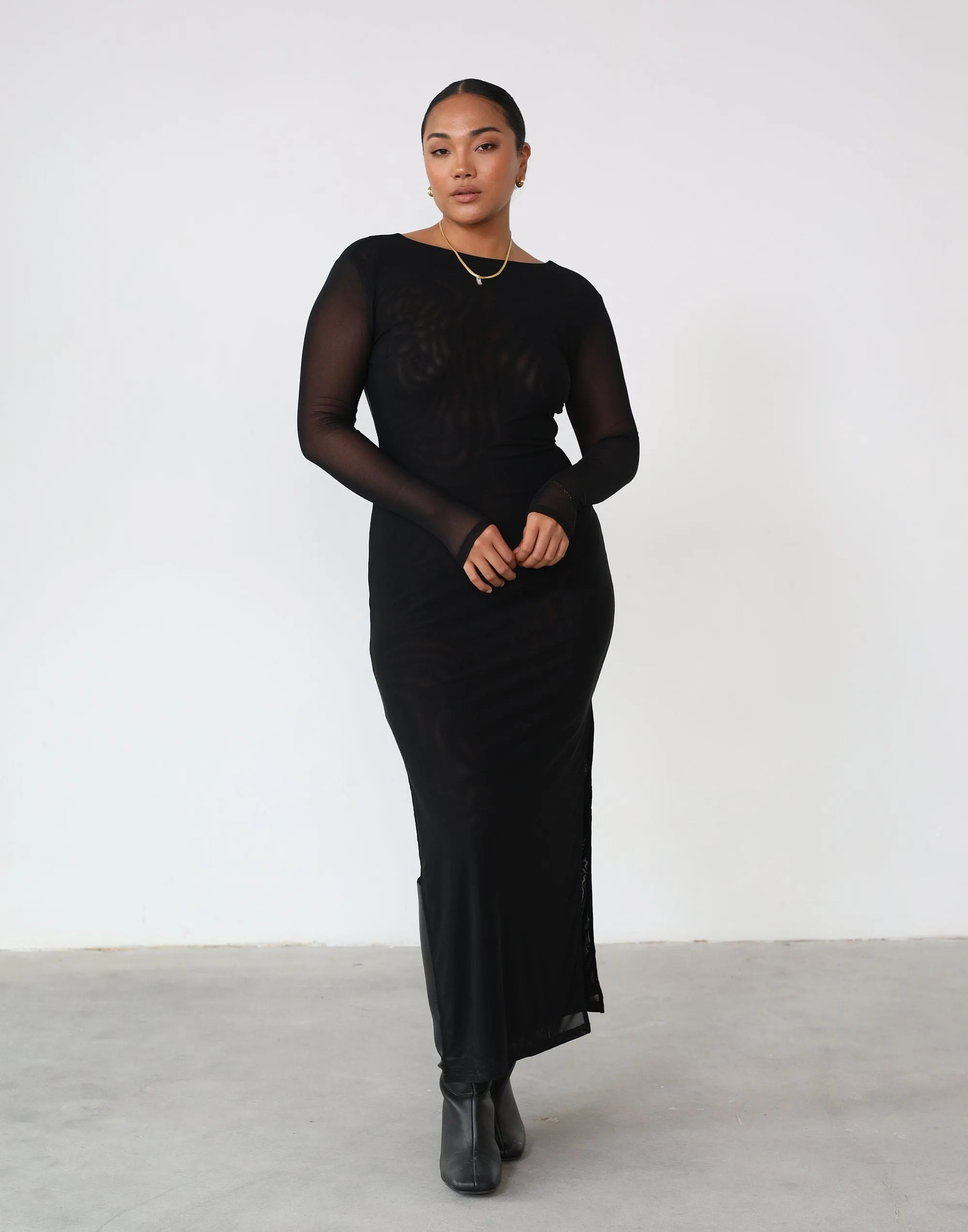Luna Mesh Maxi Dress (Black) sold by Charcoal Clothing product image thumbnail 4