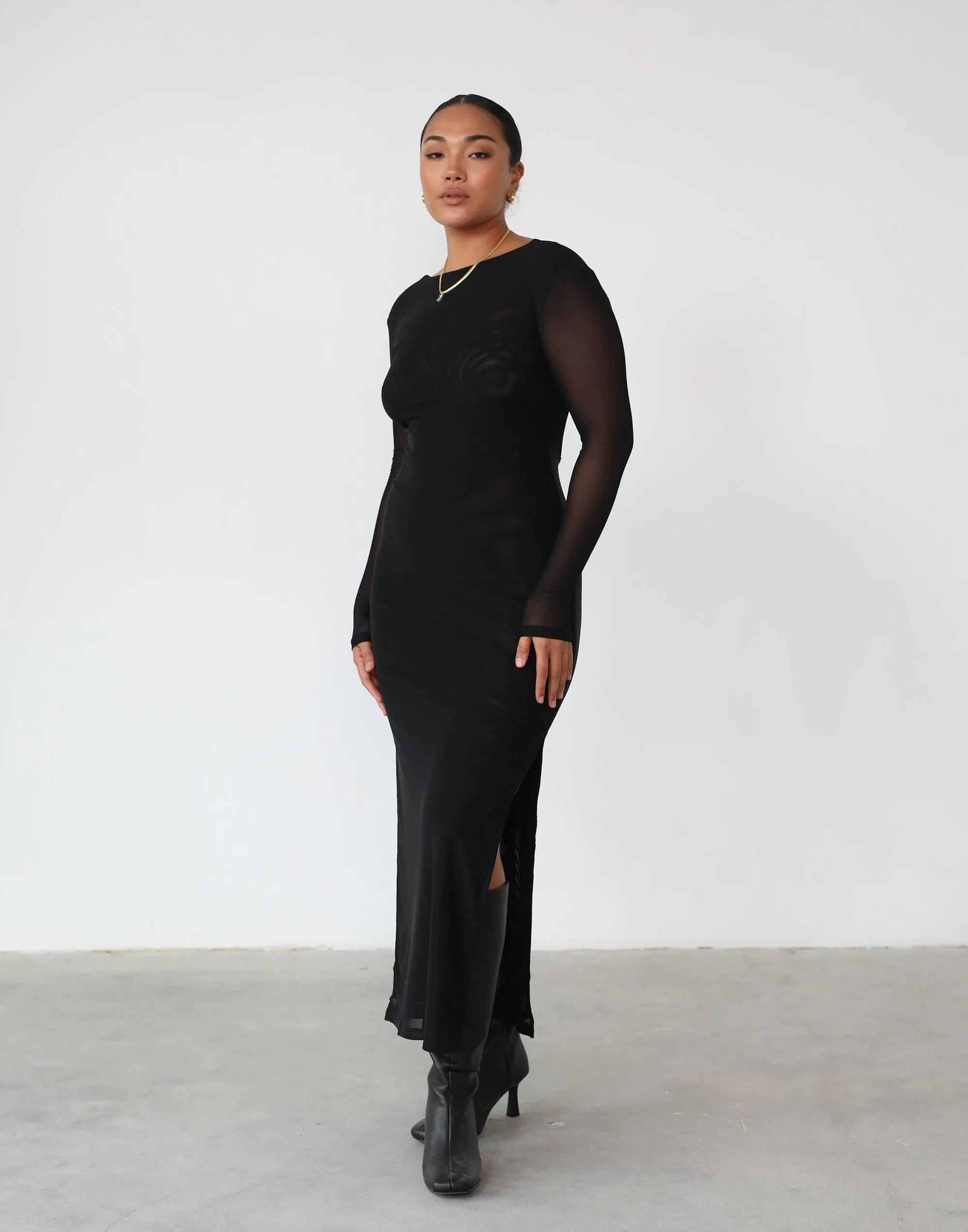 Luna Mesh Maxi Dress (Black) sold by Charcoal Clothing product image thumbnail 5