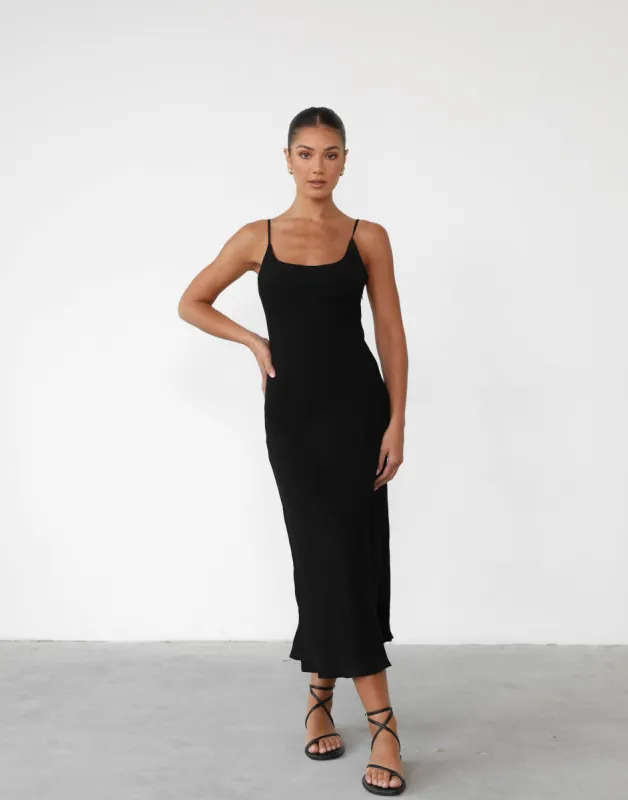Leyton Maxi Dress (Black) sold by Charcoal Clothing