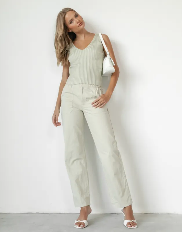 Fountain Tailored Pant (Beige) - By Lioness sold by Charcoal Clothing