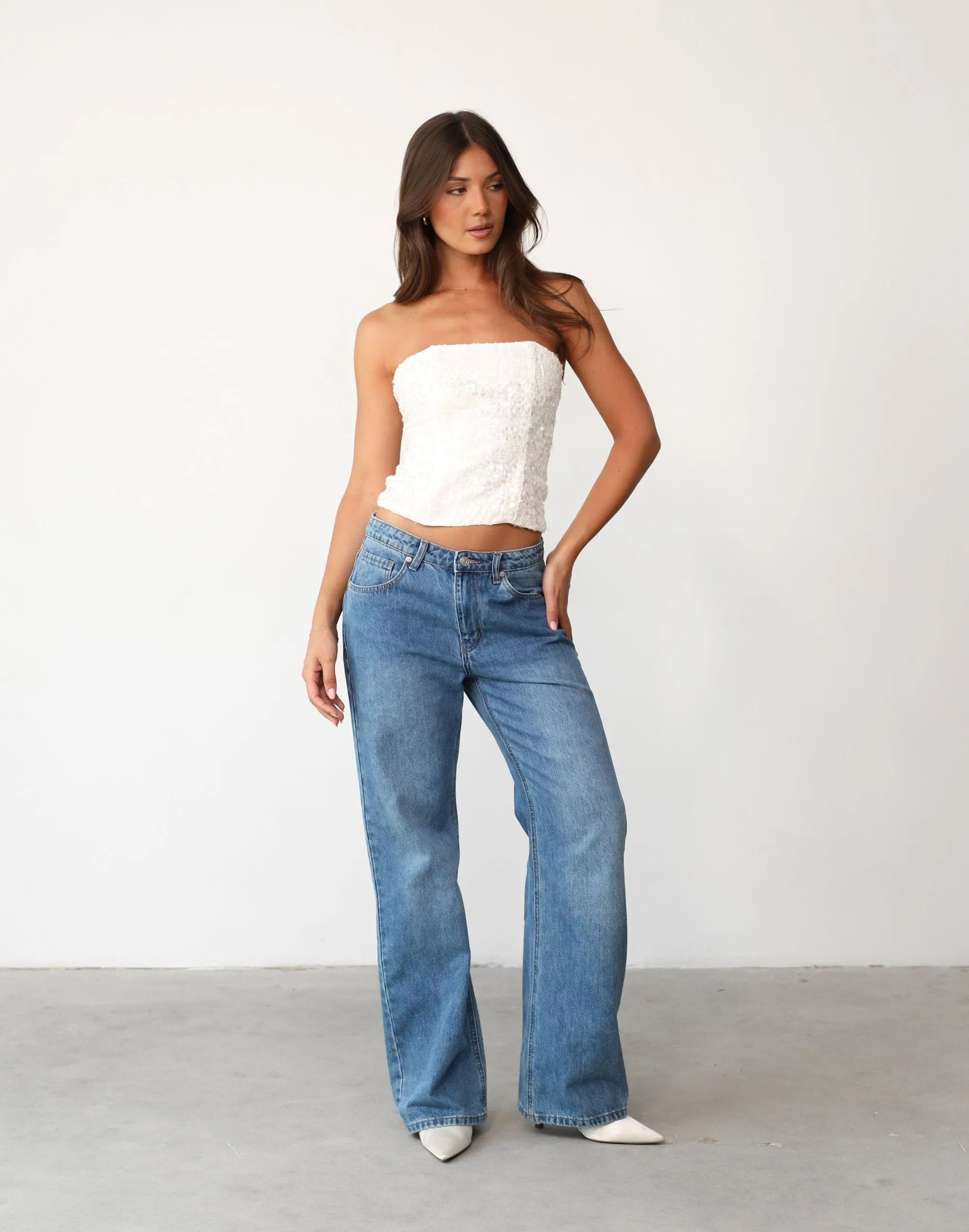 She's All That Strapless Top (Bone) - By Lioness sold by Charcoal Clothing product image thumbnail 2