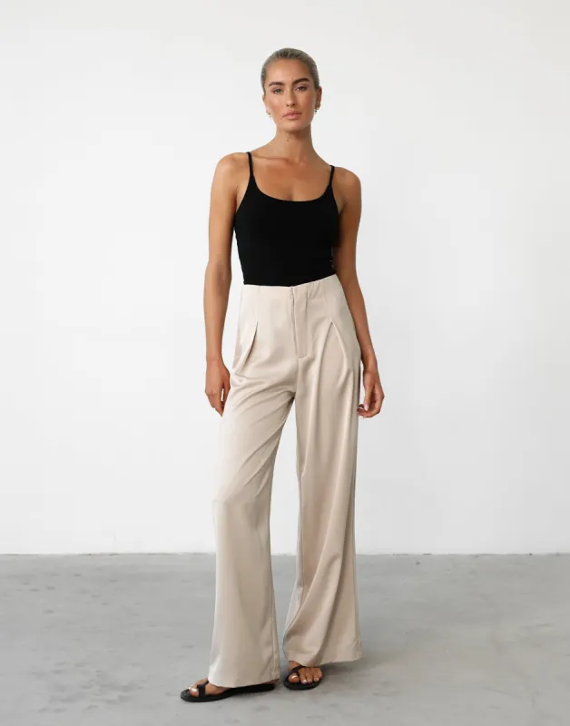Yzabelle Pants (Beige) sold by Charcoal Clothing