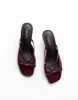 Lulu Heel (Cherry Microsuede) - By Therapy sold by Charcoal Clothing