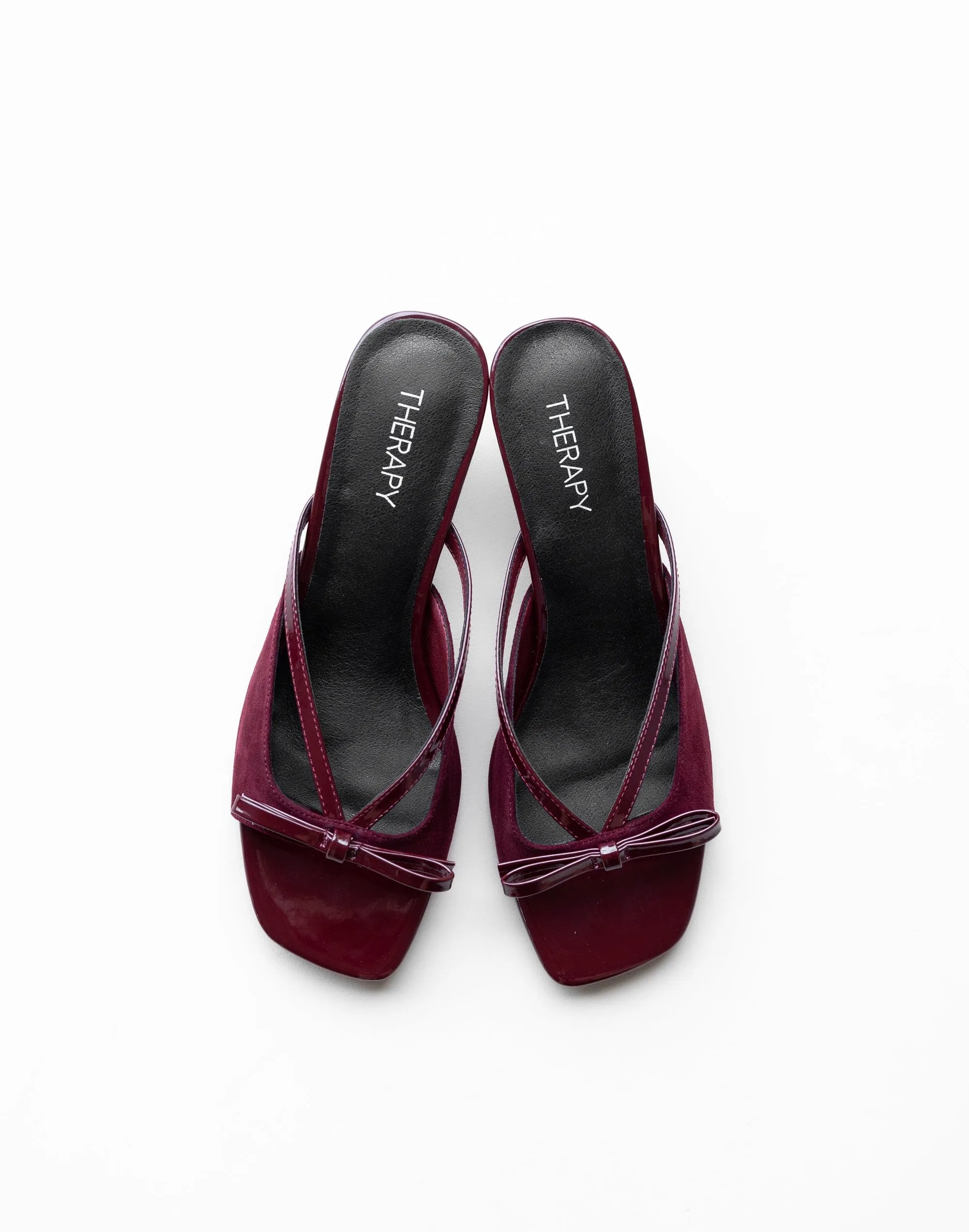 Lulu Heel (Cherry Microsuede) - By Therapy sold by Charcoal Clothing product image thumbnail 3