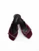 Lulu Heel (Cherry Microsuede) - By Therapy sold by Charcoal Clothing