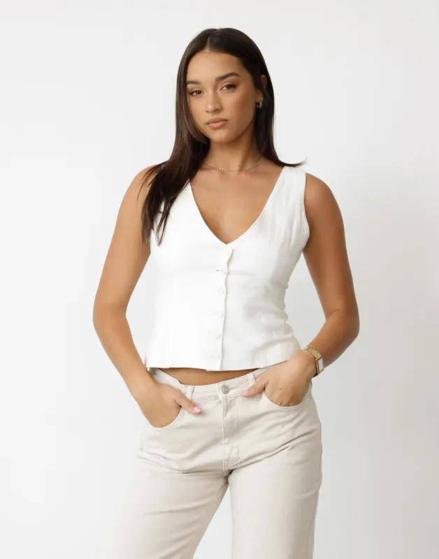 Cailey Top (White) sold by Charcoal Clothing