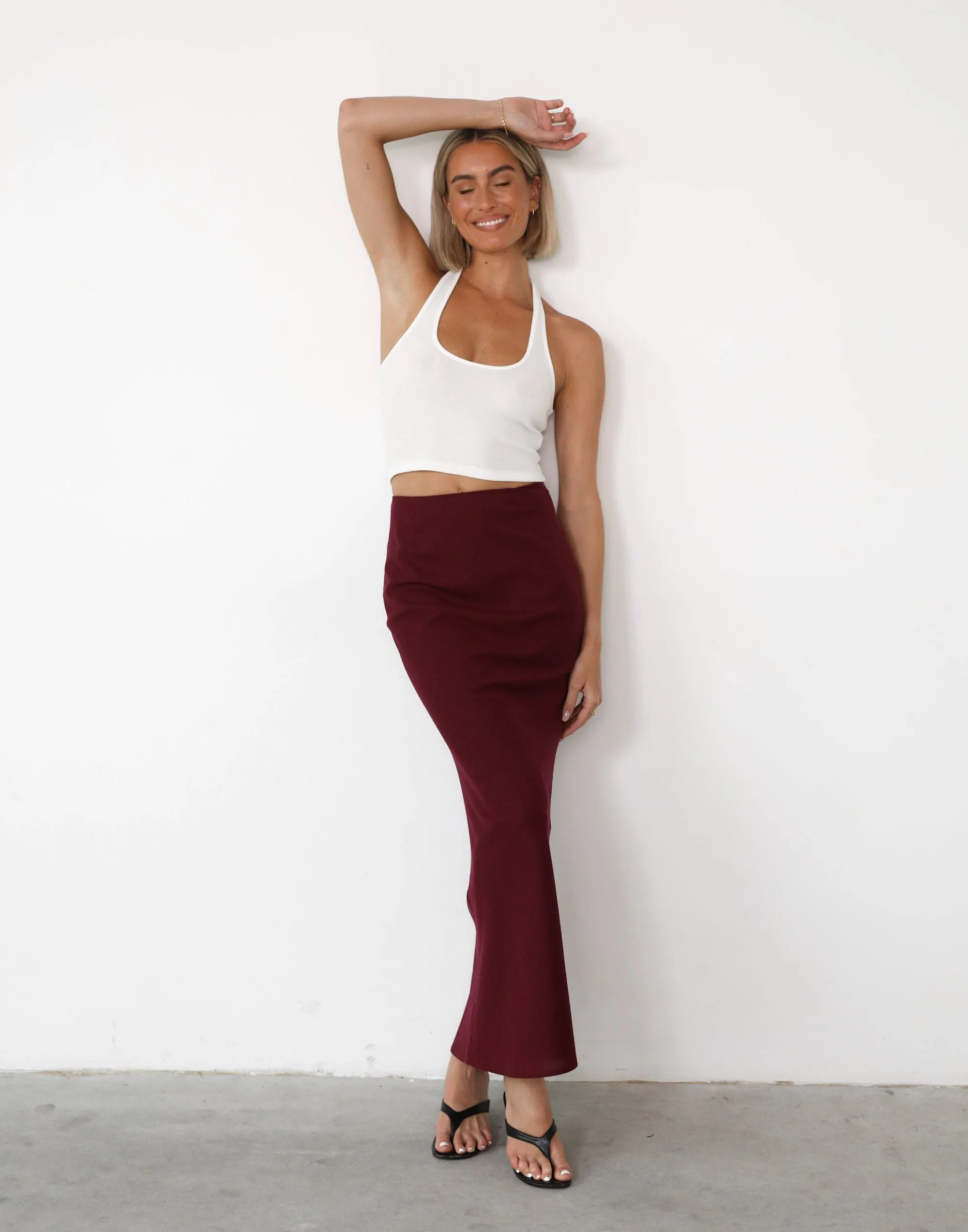 Cleo Linen Maxi Skirt (Shiraz) sold by Charcoal Clothing product image thumbnail 2