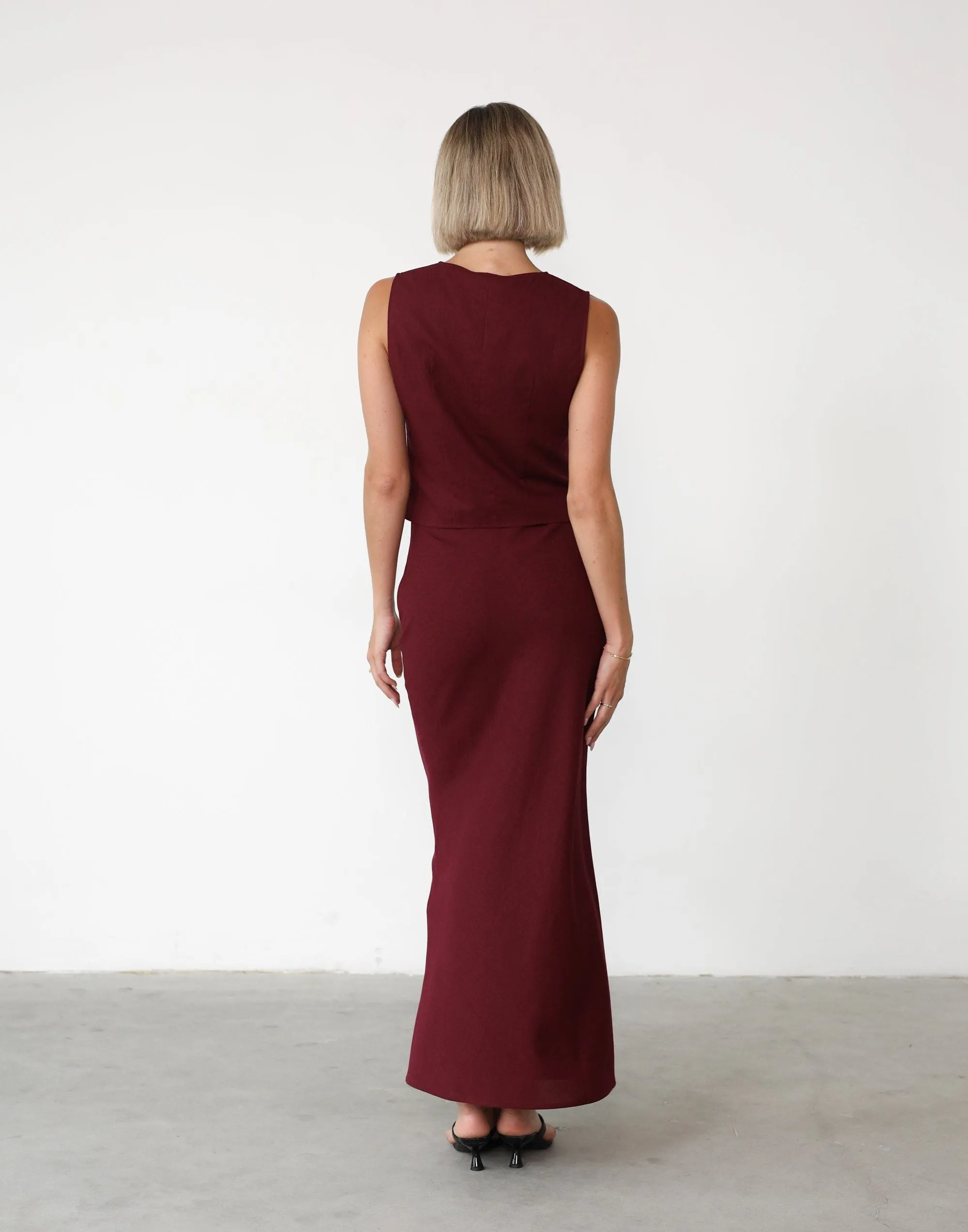 Cleo Linen Maxi Skirt (Shiraz) sold by Charcoal Clothing product image thumbnail 5