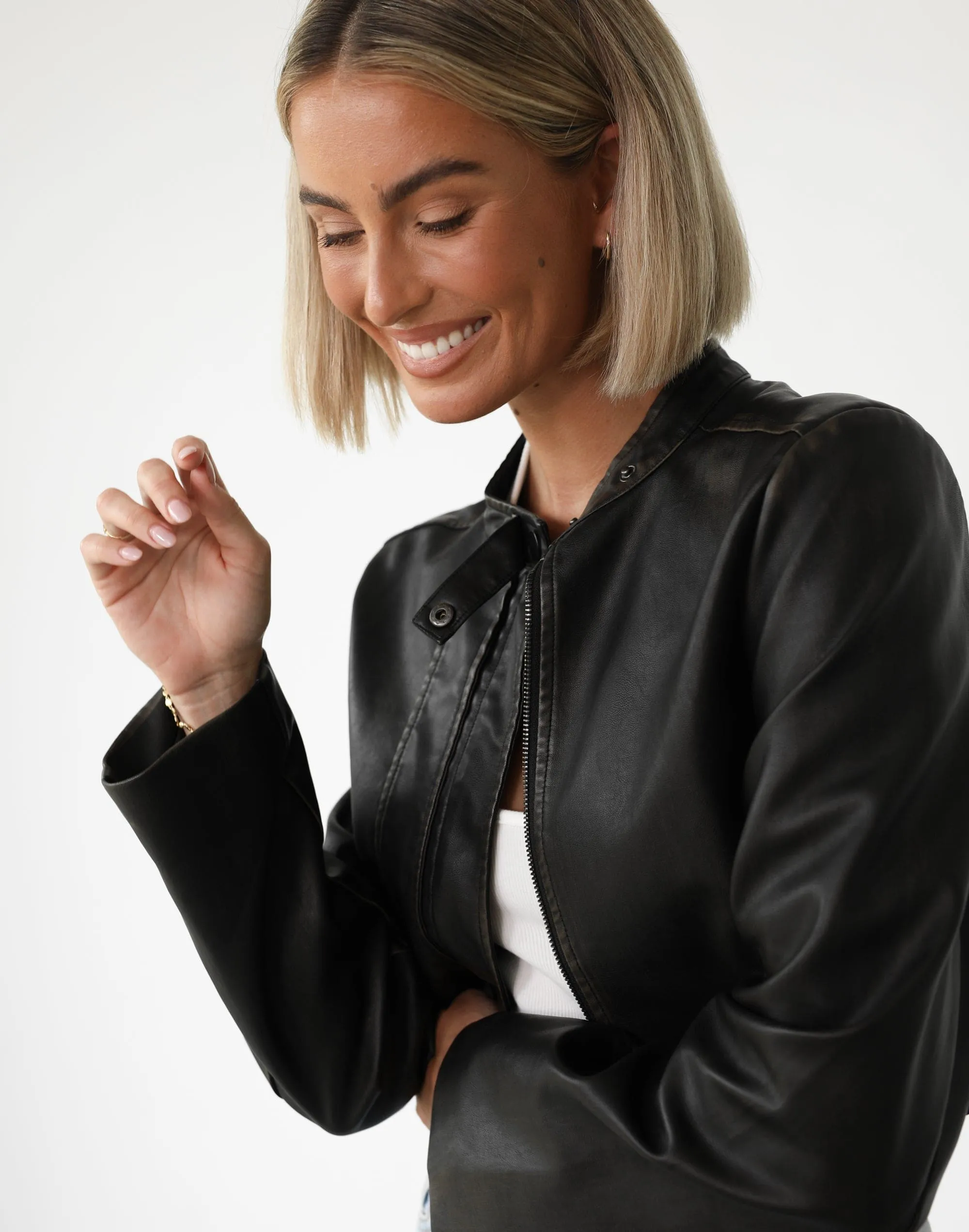 Harley Cropped Jacket (Black) sold by Charcoal Clothing product image thumbnail 5