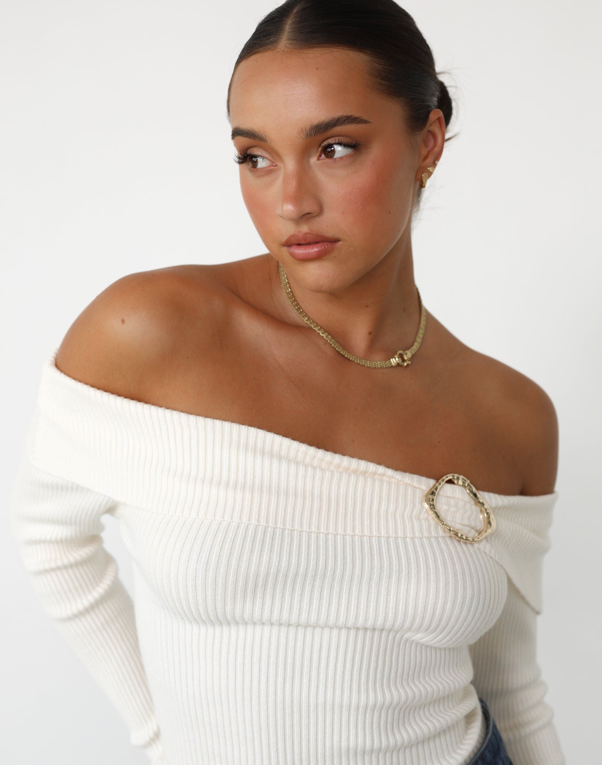 Caerynn Long Sleeve Top (Cream) sold by Charcoal Clothing product image thumbnail 5