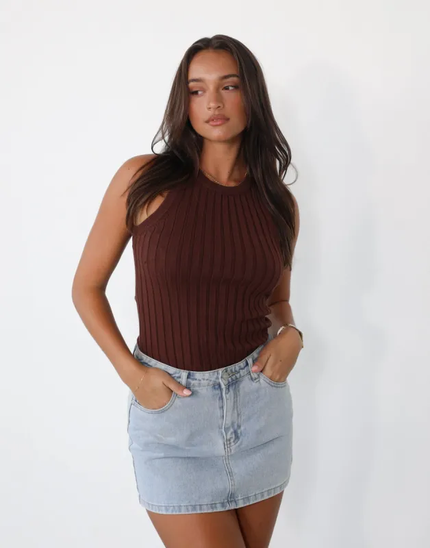 Mae Tank Top (Chocolate) sold by Charcoal Clothing