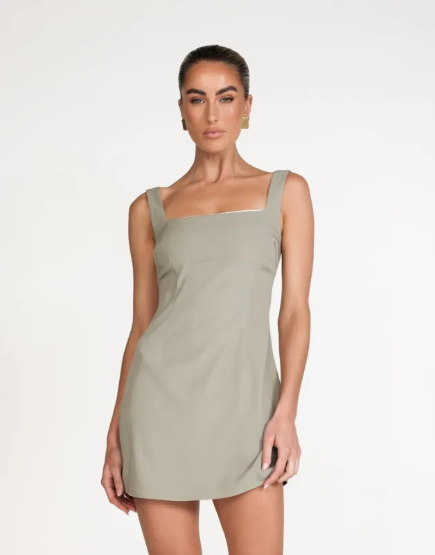 Eliya Mini Dress (Seagrass) sold by Charcoal Clothing