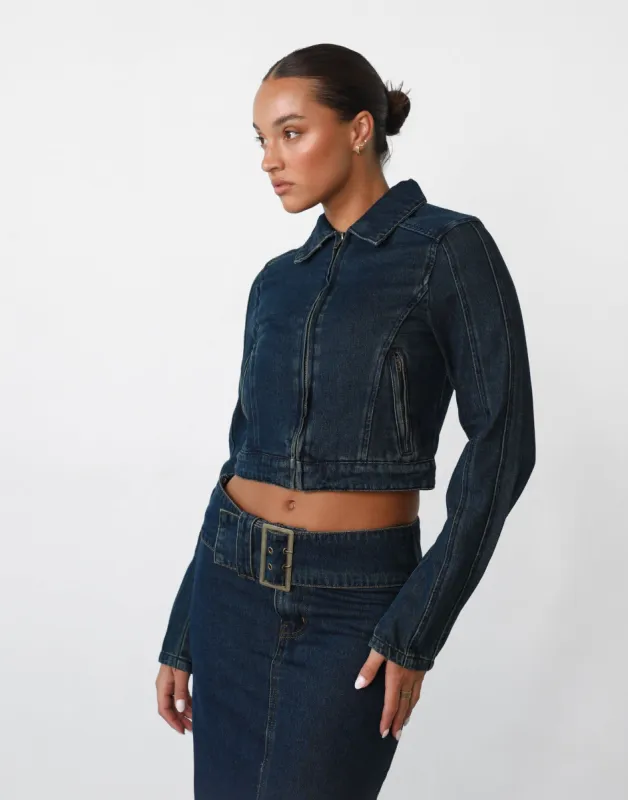 Uma Denim Jacket (Denim Blue) - By Lioness sold by Charcoal Clothing