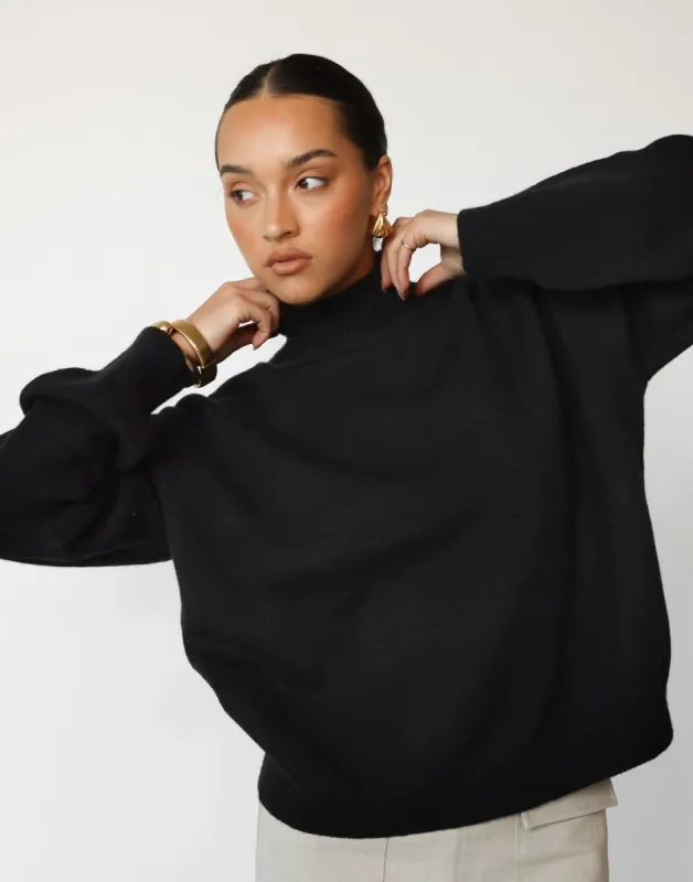Adrianah Knit Jumper (Black) sold by Charcoal Clothing
