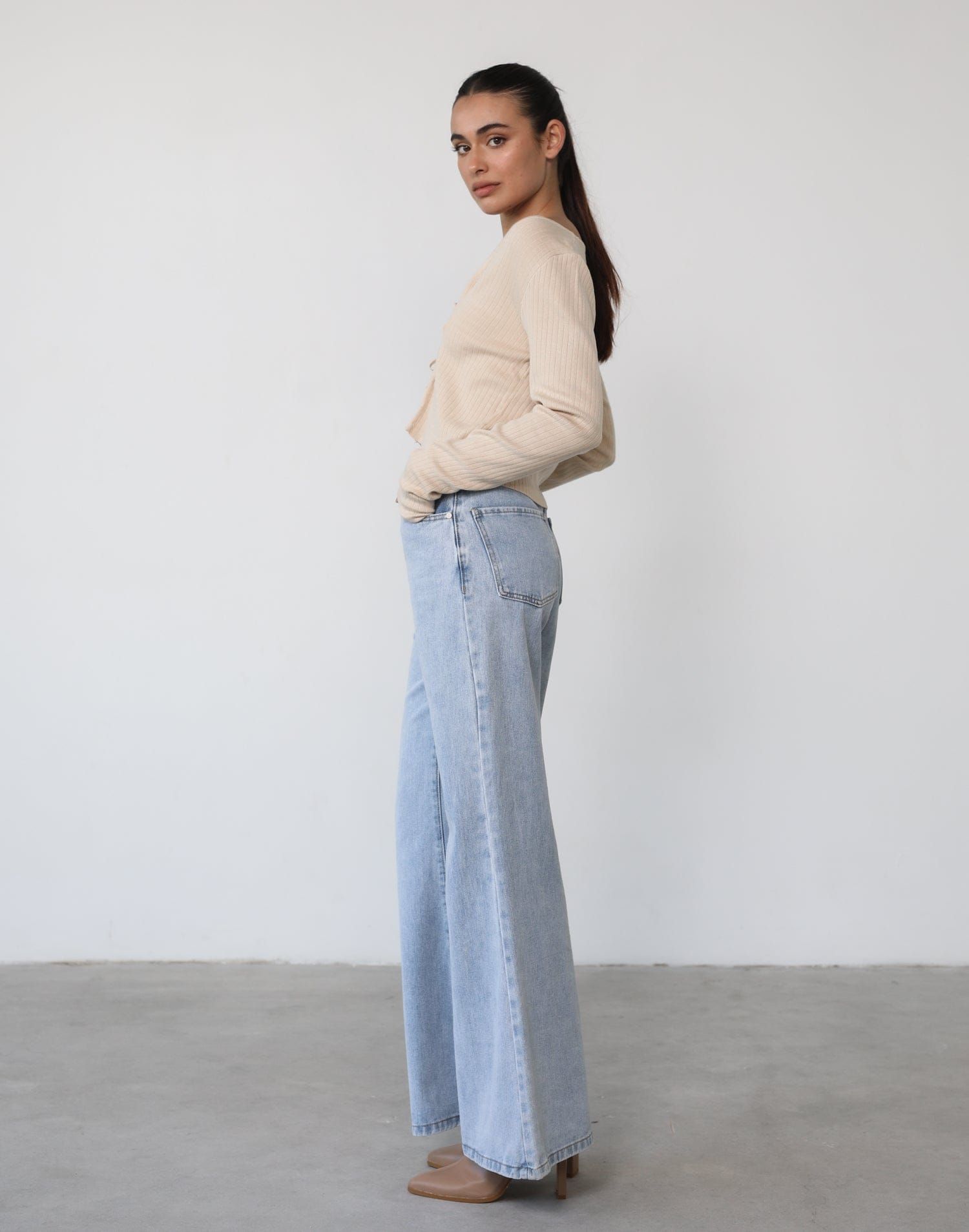 Charlize Long Sleeve Top (Beige) sold by Charcoal Clothing product image thumbnail 3