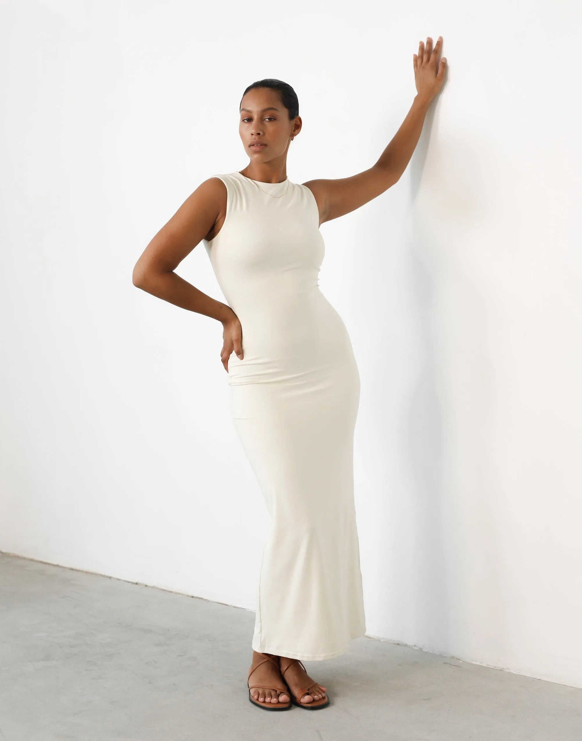 Fable Maxi Dress (Oat) sold by Charcoal Clothing