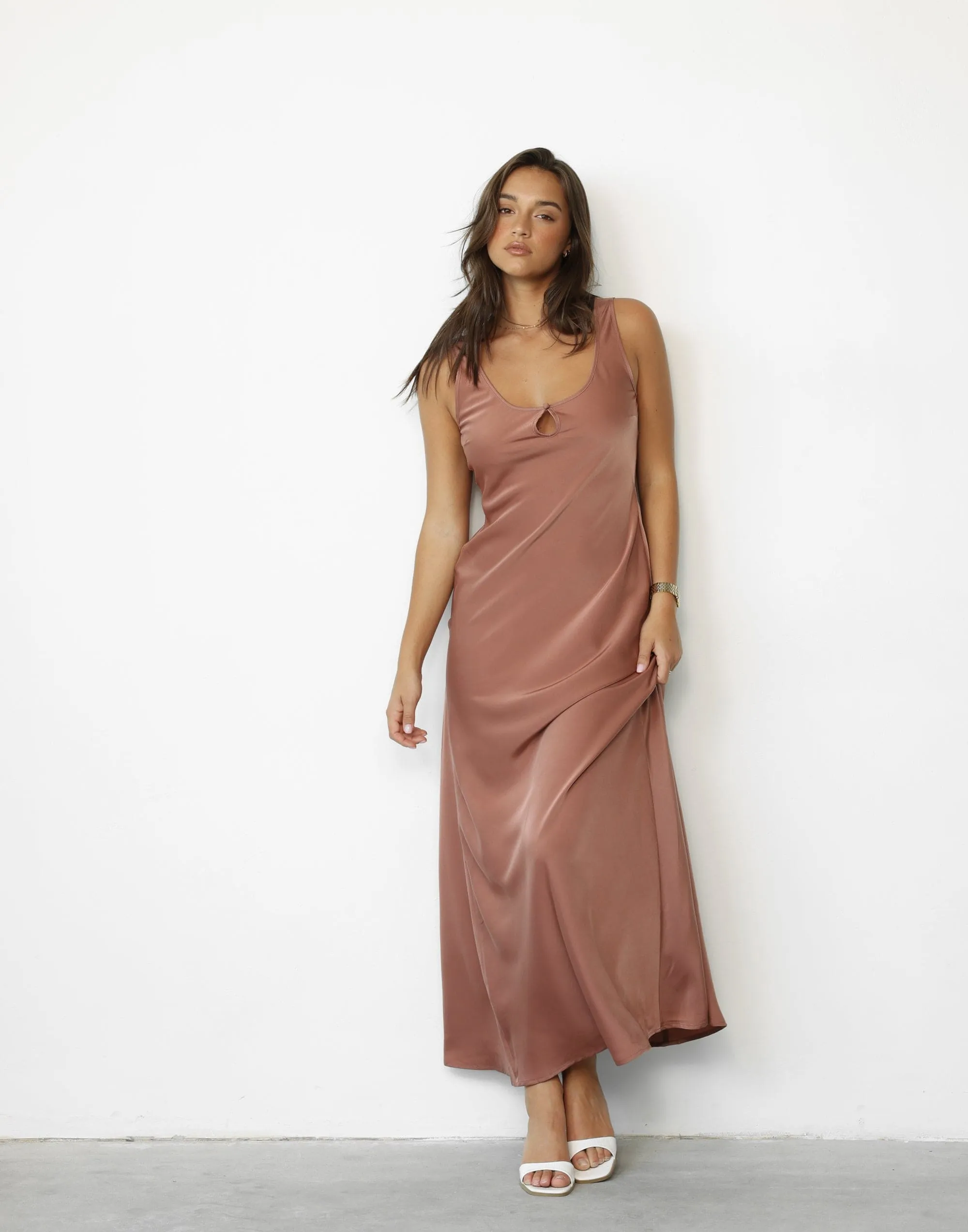 Charlotte Maxi Dress (Dusty Rose) sold by Charcoal Clothing