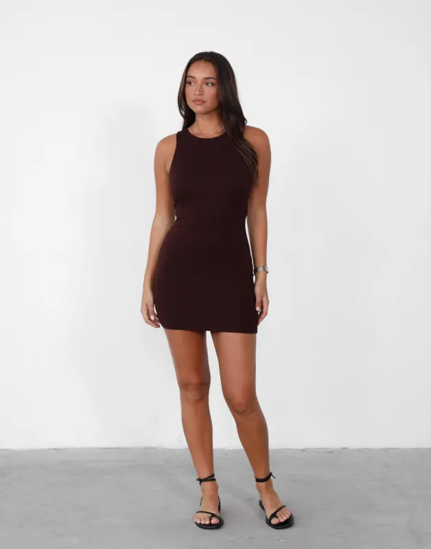 Forget It Mini Dress (Cocoa) sold by Charcoal Clothing