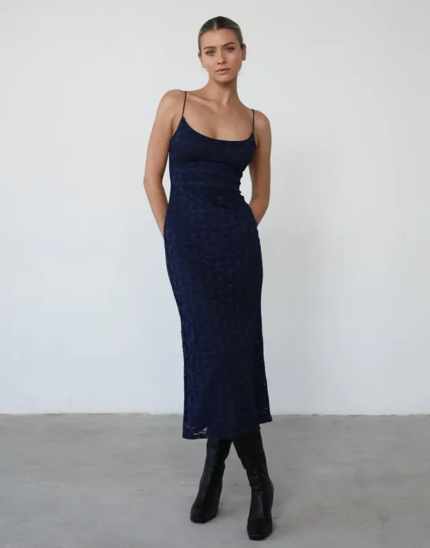 Araceli Midi Dress (Navy) sold by Charcoal Clothing