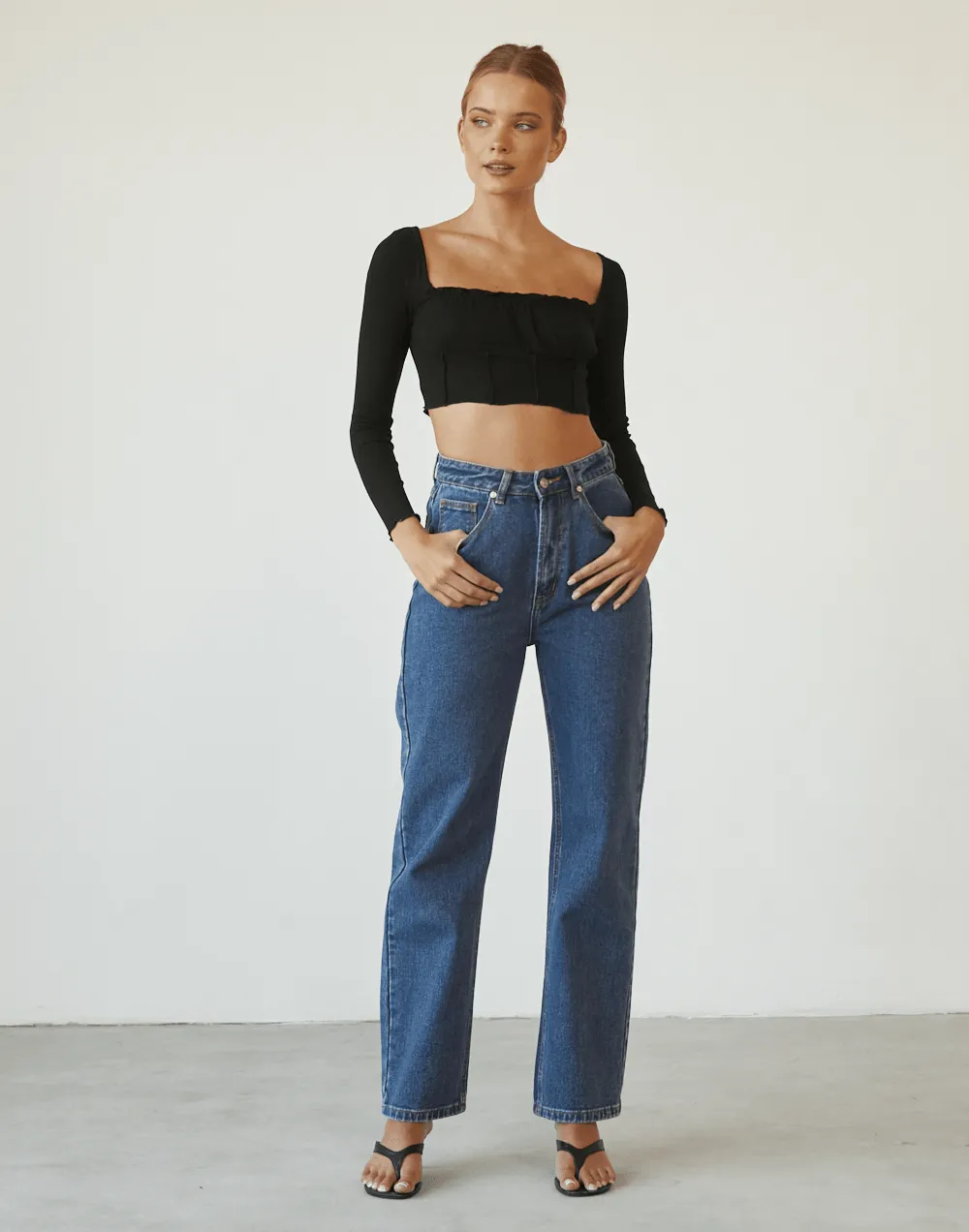 Talena Long Sleeve Top (Black) sold by Charcoal Clothing