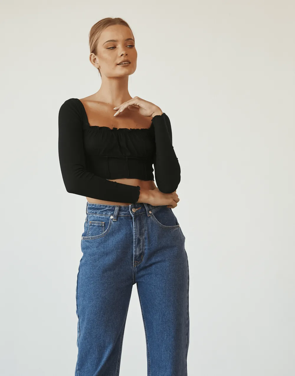 Talena Long Sleeve Top (Black) sold by Charcoal Clothing product image thumbnail 2