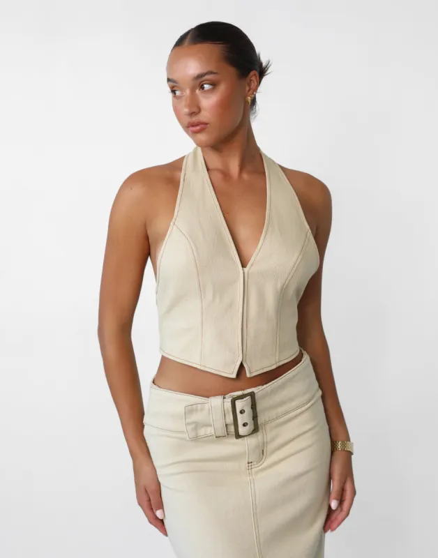 Je Suis Halter (Ecru) - By Lioness sold by Charcoal Clothing