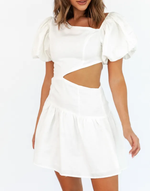 Hadlee Mini Dress (White) sold by Charcoal Clothing