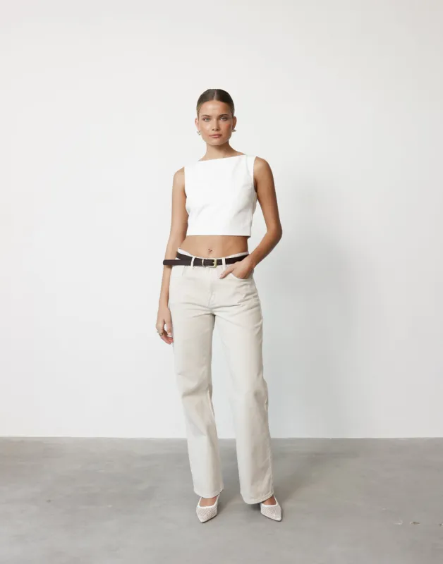 Danica Top (White) sold by Charcoal Clothing