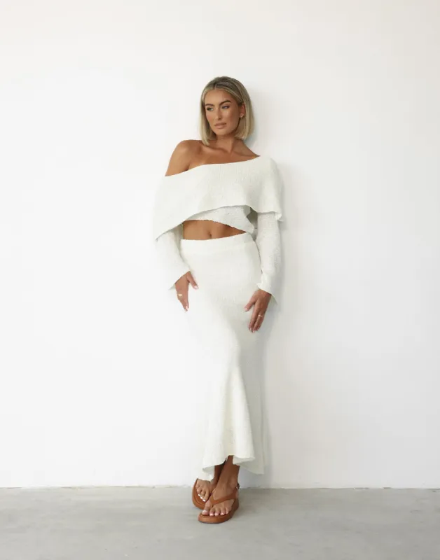 Sundown Maxi Skirt (Cream) sold by Charcoal Clothing