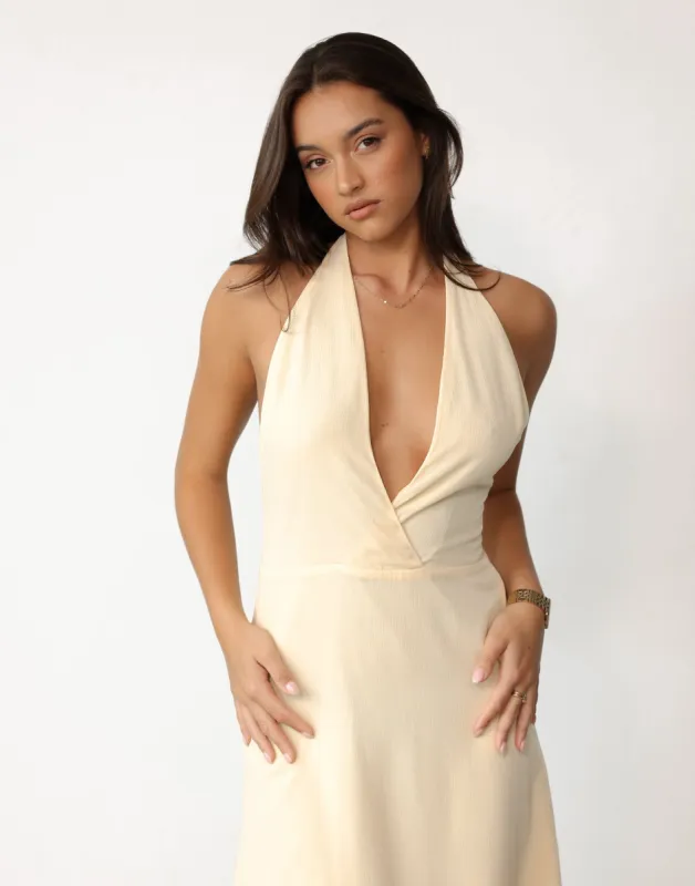 Raquelle Maxi Dress (Lemon) sold by Charcoal Clothing