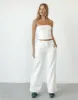 Lytton Strapless Crop Top (White) sold by Charcoal Clothing