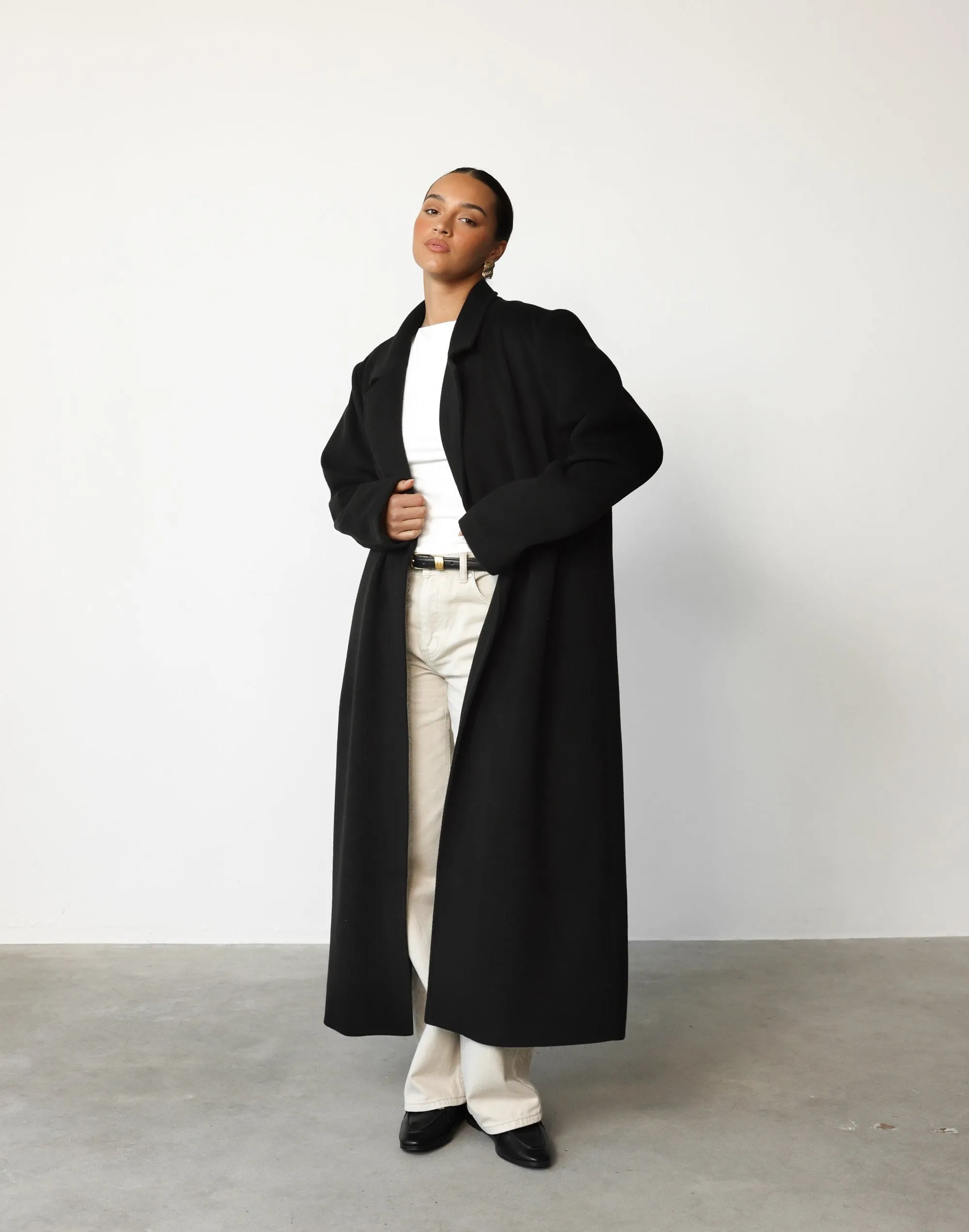 Abbey Trench Coat (Black) sold by Charcoal Clothing