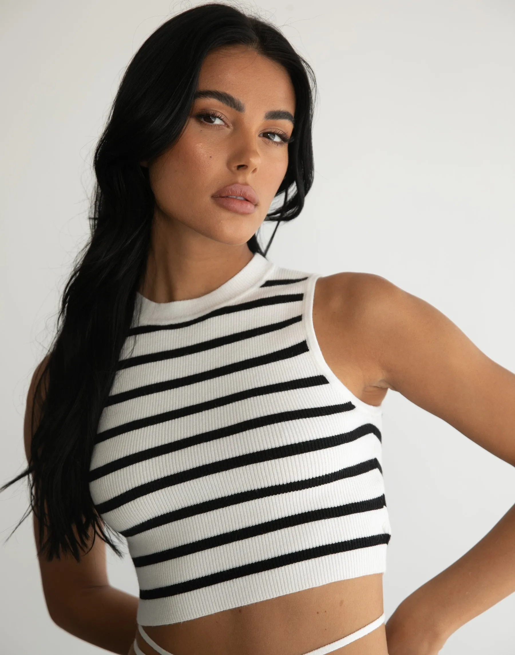 Lanter Tank Top (Black/White) sold by Charcoal Clothing product image thumbnail 2