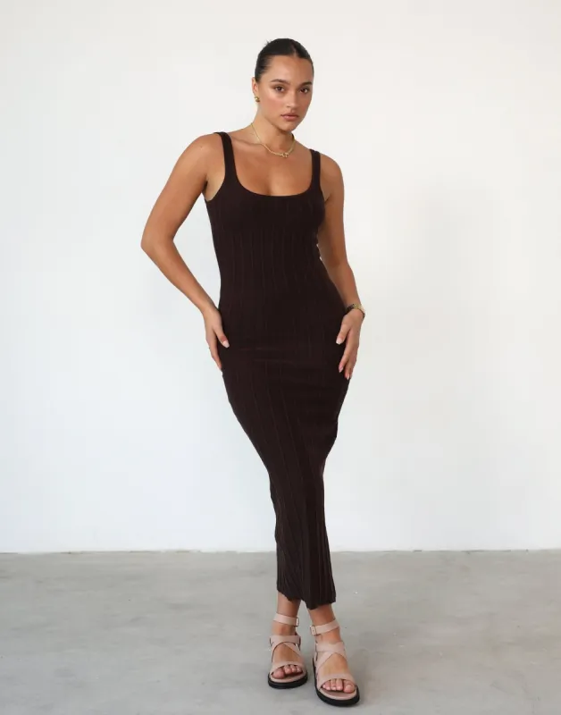 Ephemeral Maxi Dress (Chocolate) sold by Charcoal Clothing