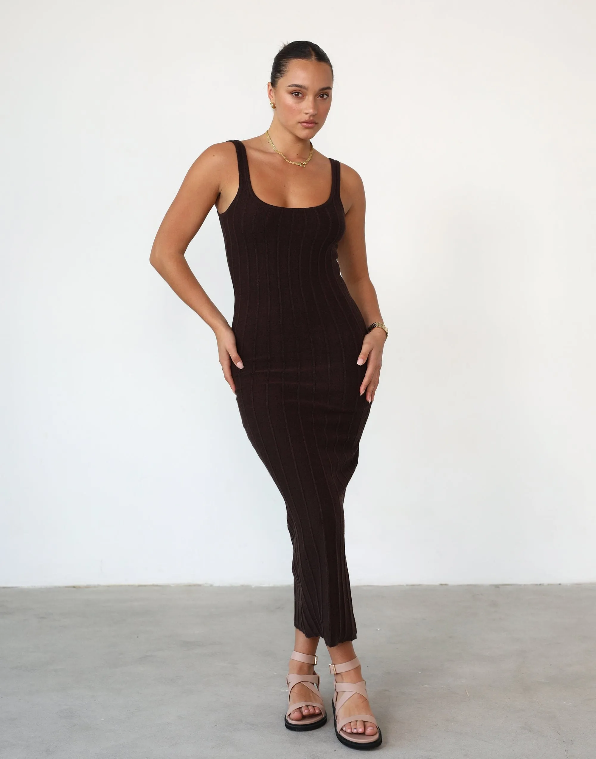 Ephemeral Maxi Dress (Chocolate) sold by Charcoal Clothing