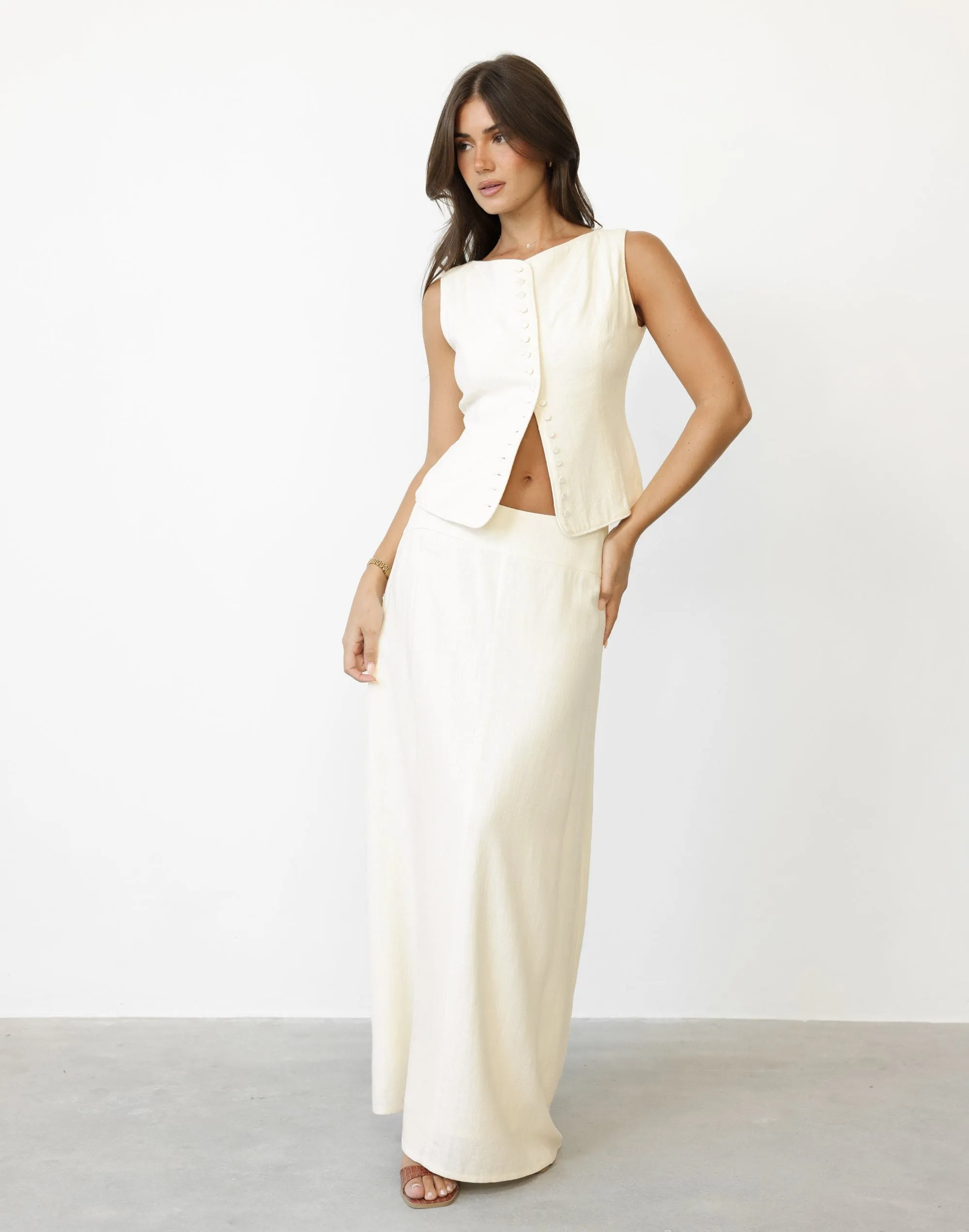 Lillian Maxi Skirt (Milk) sold by Charcoal Clothing product image thumbnail 4