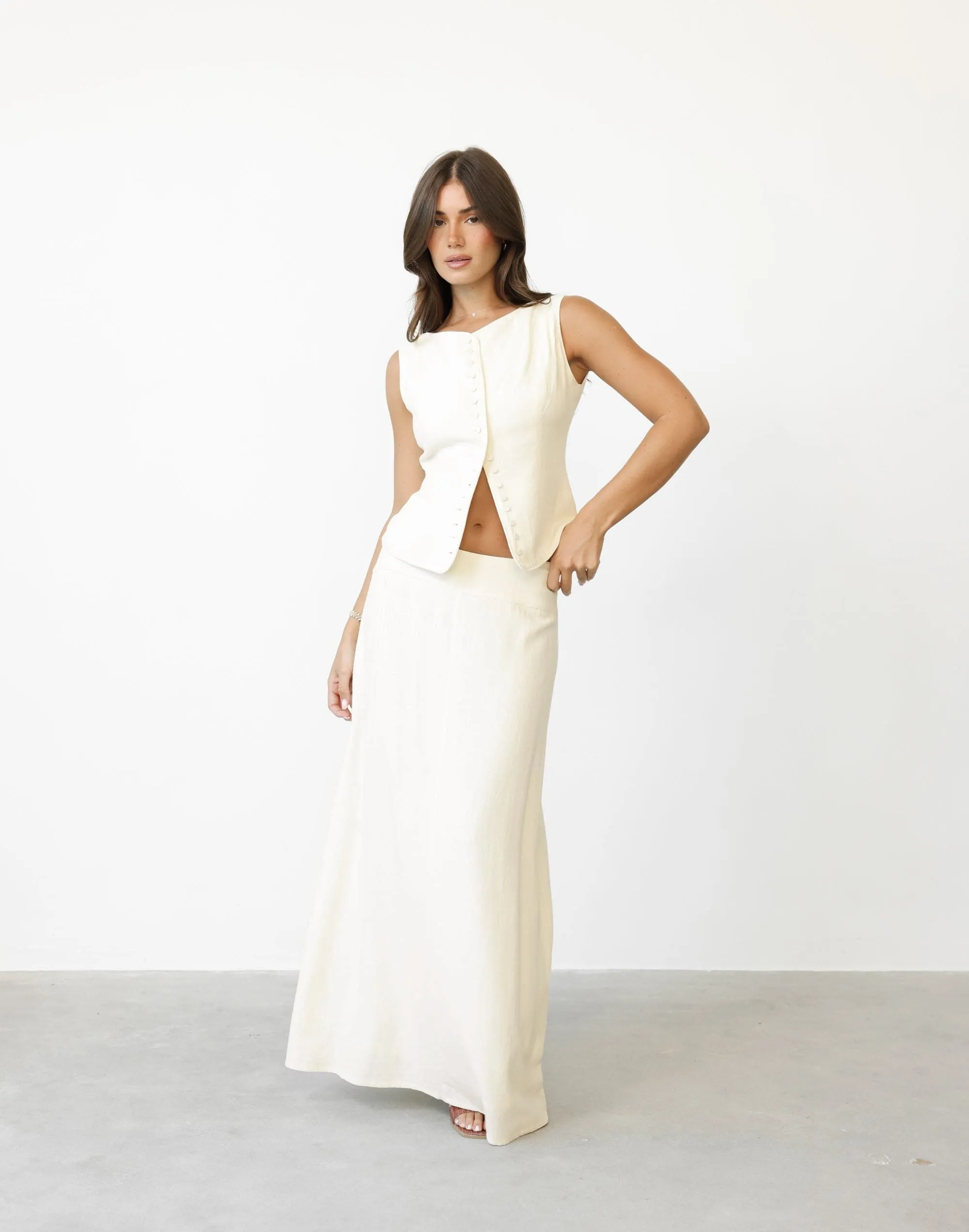 Lillian Maxi Skirt (Milk) sold by Charcoal Clothing product image thumbnail 3