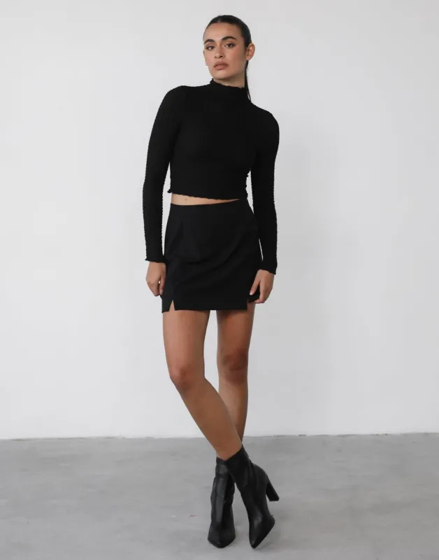 Jax Long Sleeve Top (Black) sold by Charcoal Clothing