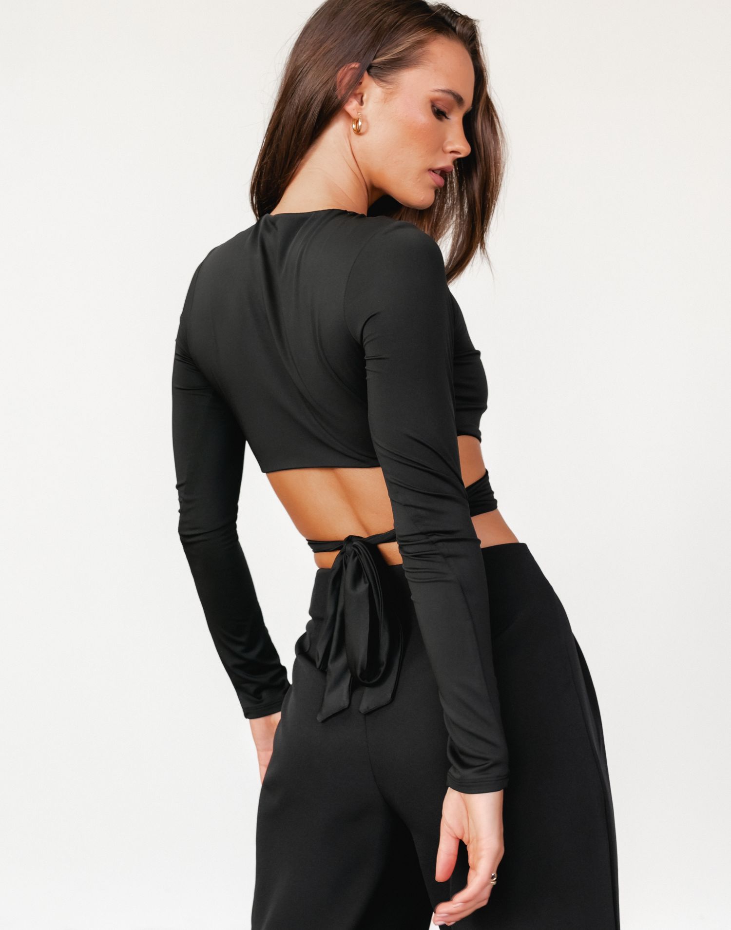 Kimberly Crop Top (Black) sold by Charcoal Clothing product image thumbnail 3
