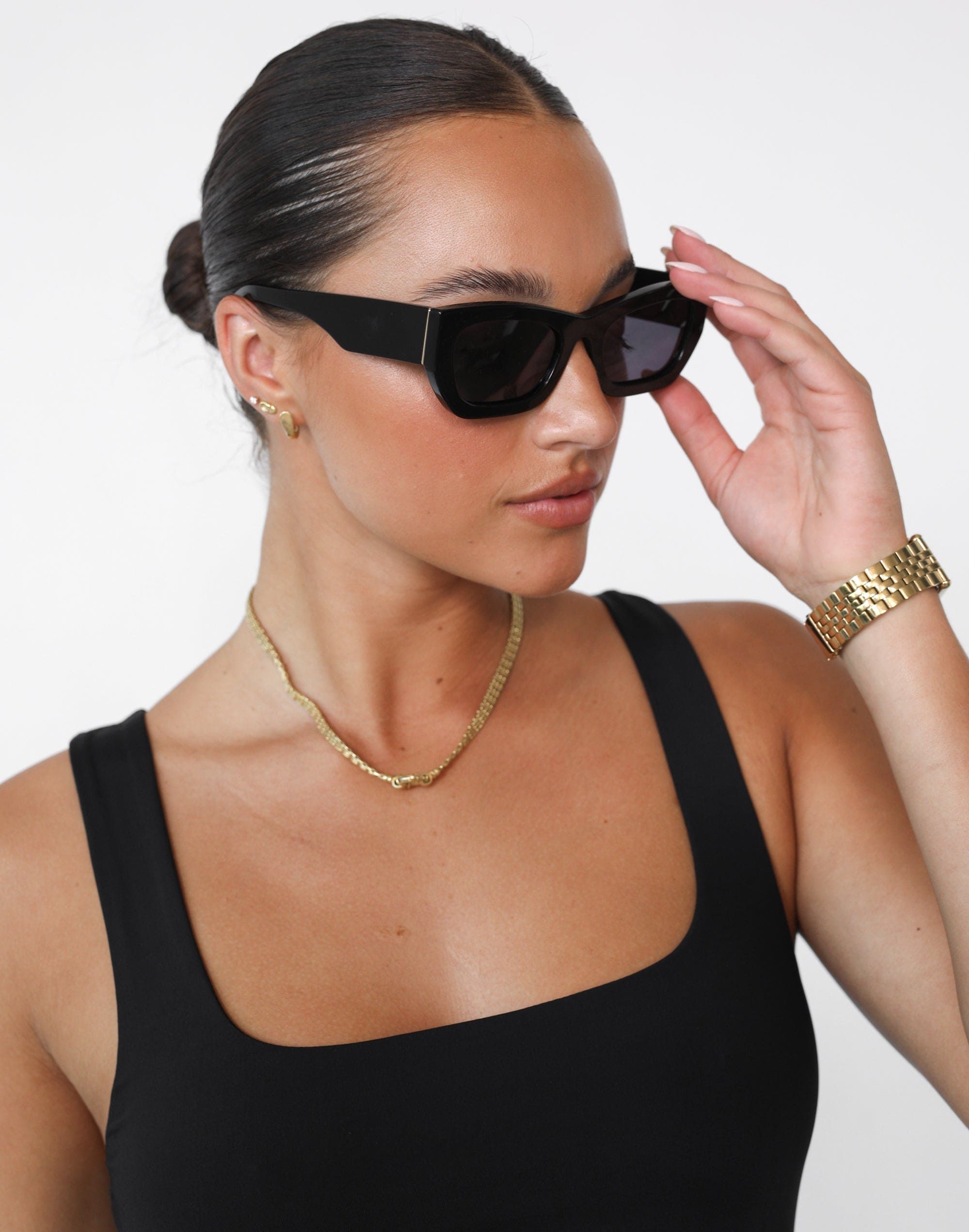 The Iman Sunglasses (Black Jet) - By Banbé sold by Charcoal Clothing product image thumbnail 3