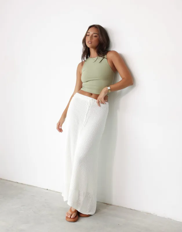 Niana Maxi Skirt (White) sold by Charcoal Clothing