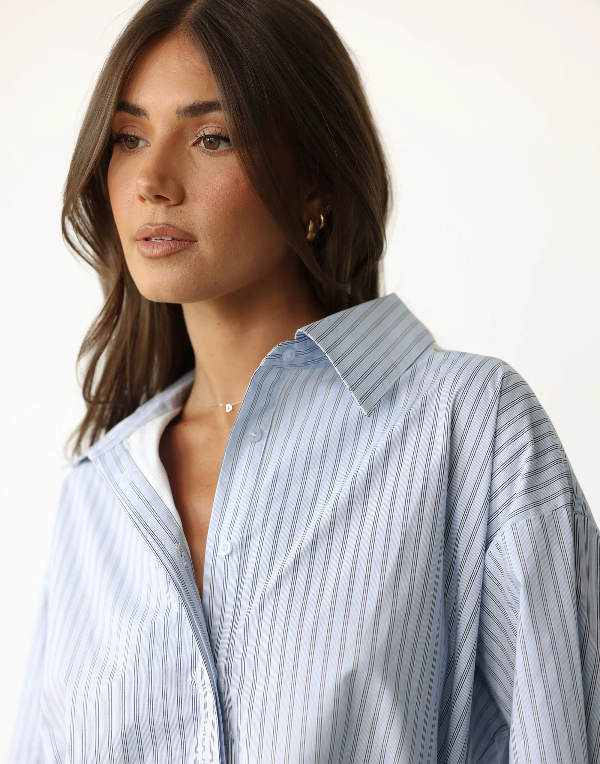 Boyfriend Shirt (Blue Stripe) - By Lioness sold by Charcoal Clothing product image thumbnail 5