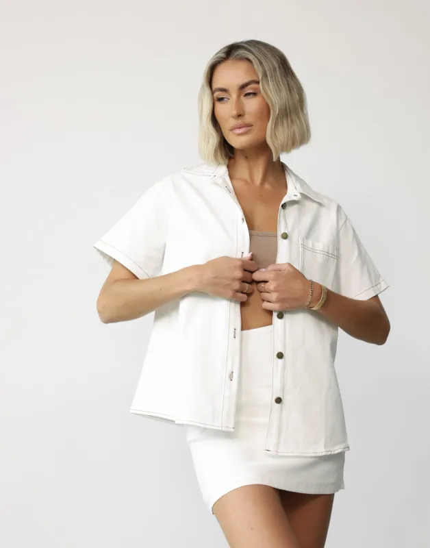 Aliyana Shirt (White) sold by Charcoal Clothing