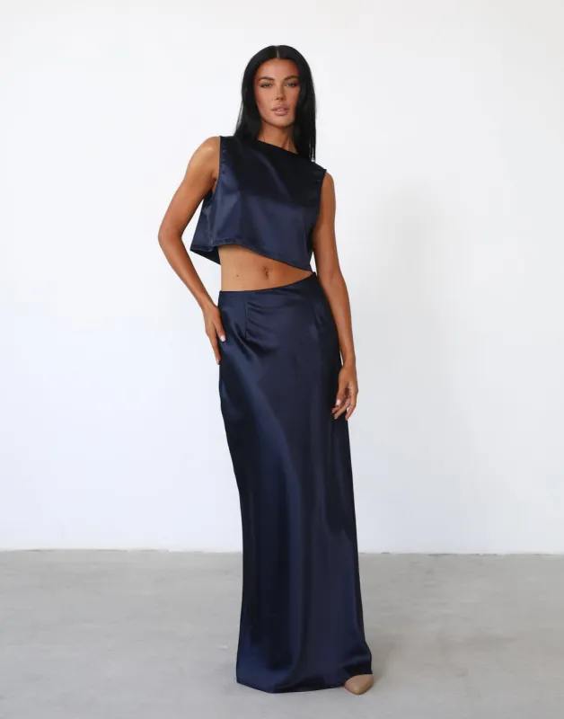 Sincerity Maxi Skirt (Navy) sold by Charcoal Clothing