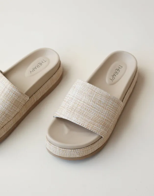 Mallorca Sandals (Natural Raffia) - By Therapy sold by Charcoal Clothing