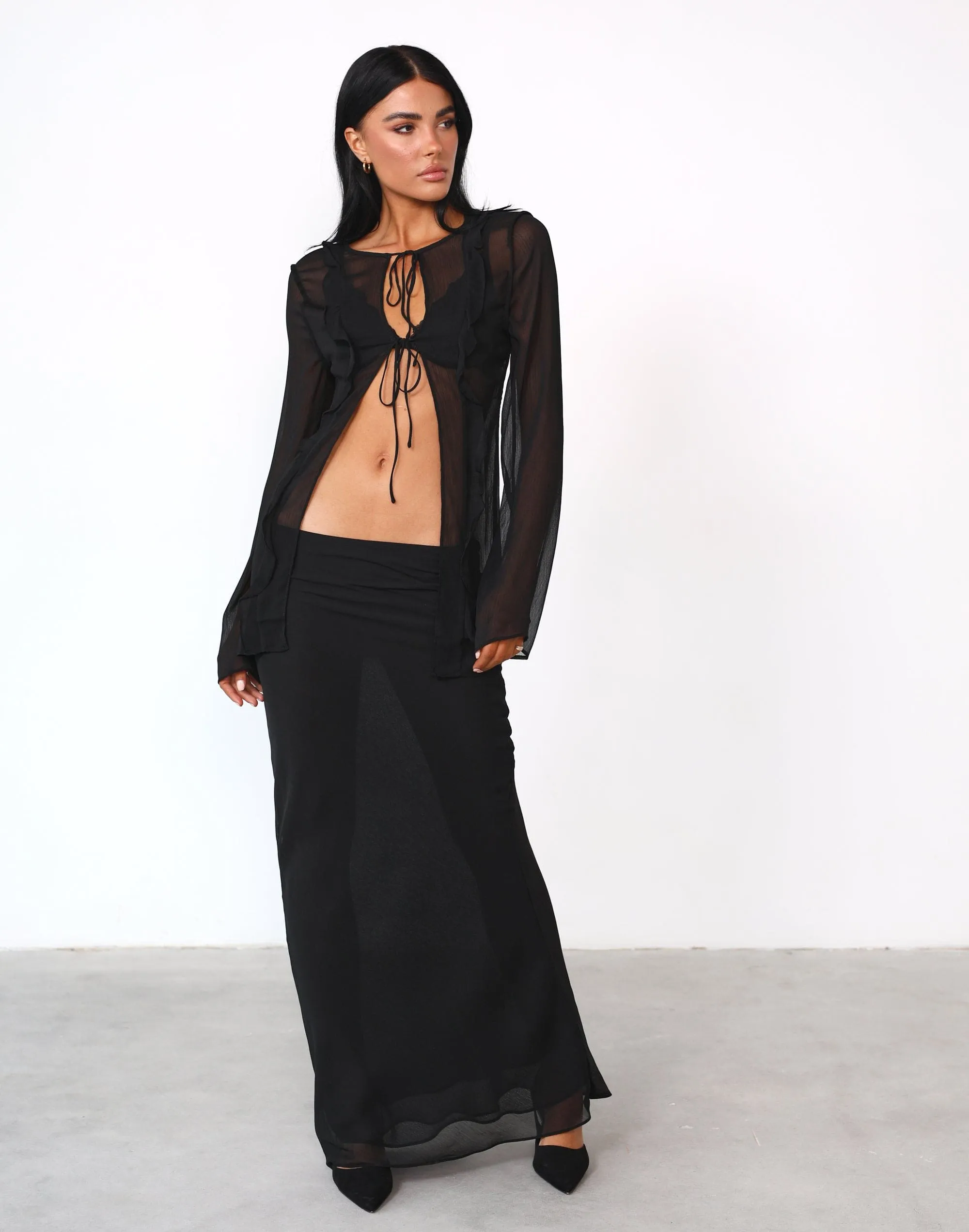 Devon Maxi Skirt (Licorice) - By Lioness sold by Charcoal Clothing product image thumbnail 2